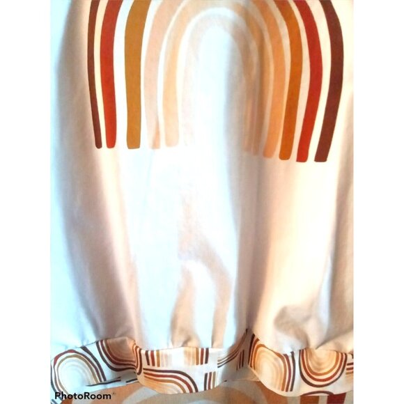 Retro Rainbow Sweatshirt Size S Better Together Drawstring Cowl Neckline - Picture 5 of 5